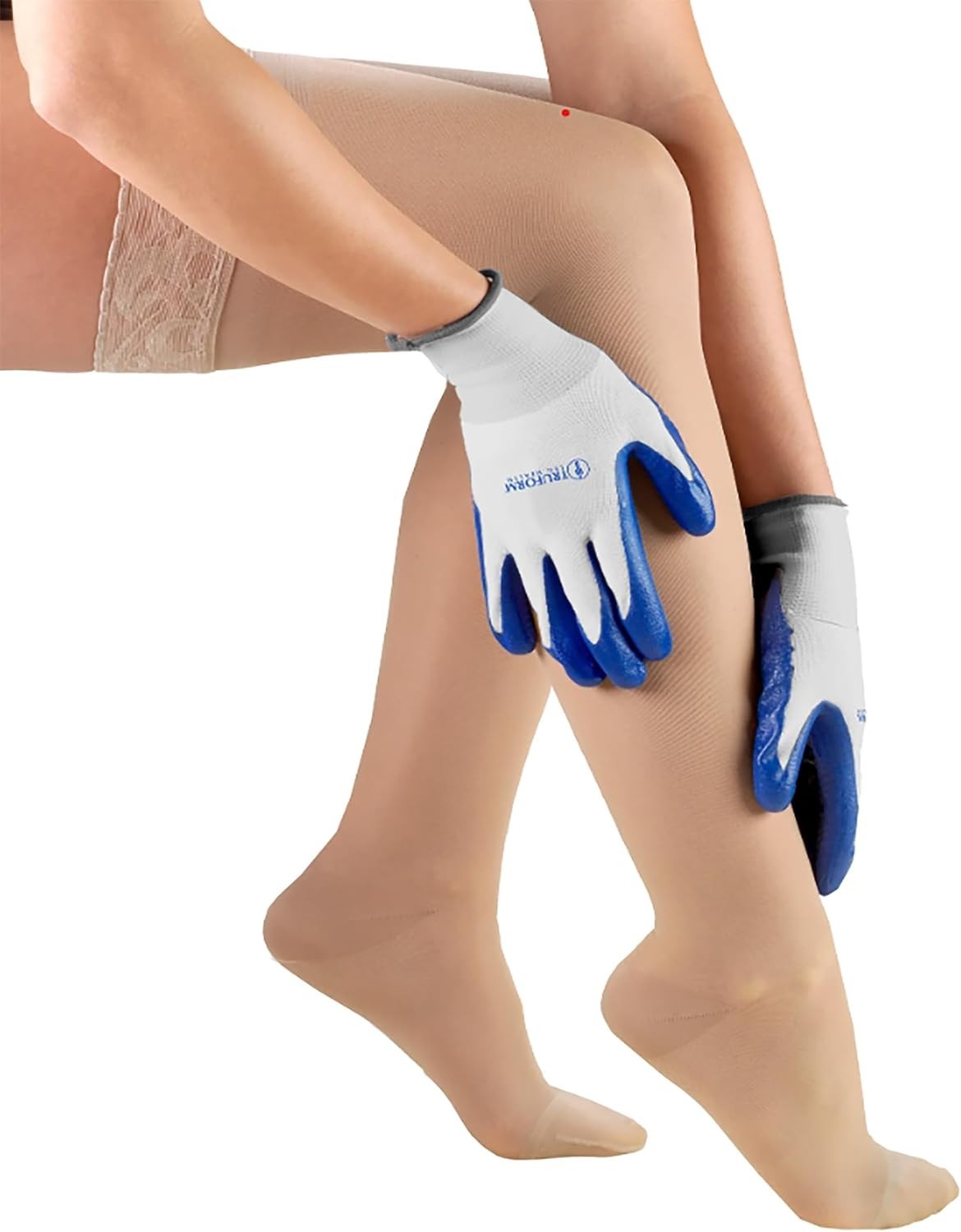 Latex-Free Donning Gloves for Easy Compression Stocking Application – X-Large
