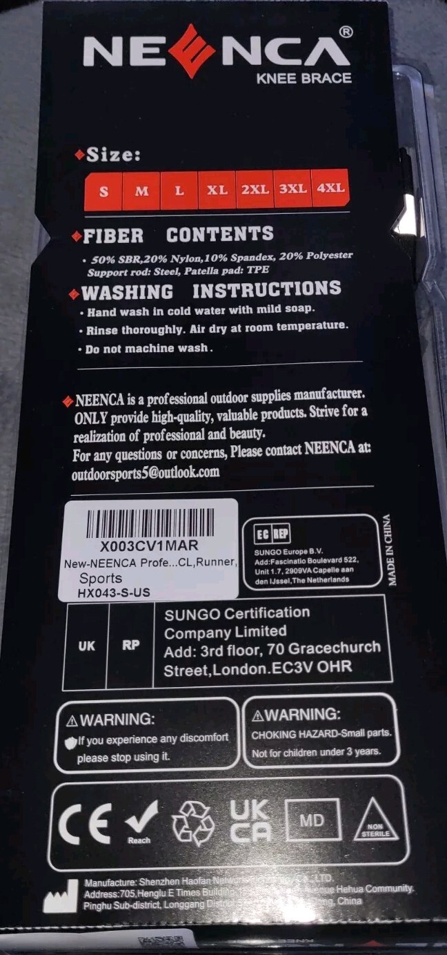 NEENCA Professional Hinged Knee Brace for Knee Pain- Size Small OPEN BOX. HX043