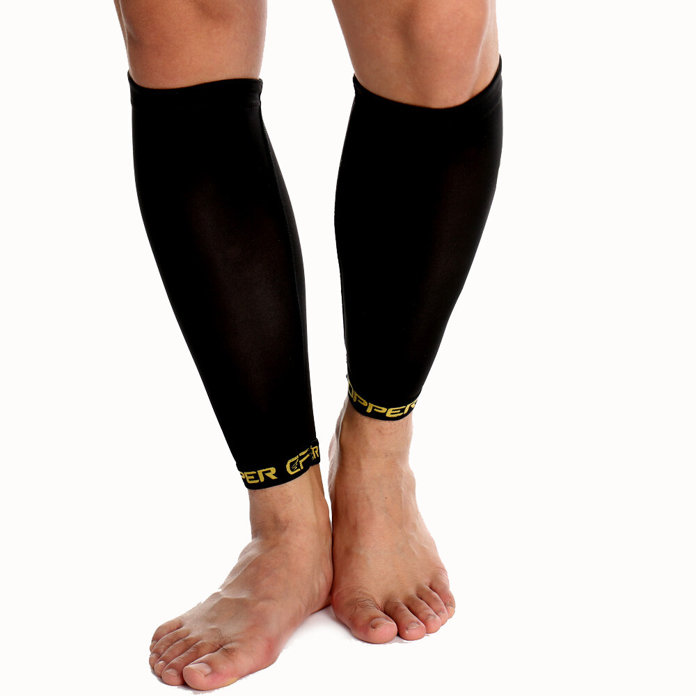 1 Pair Copper Sport Compression Calf Sleeve Running Leg Support Brace Shin US
