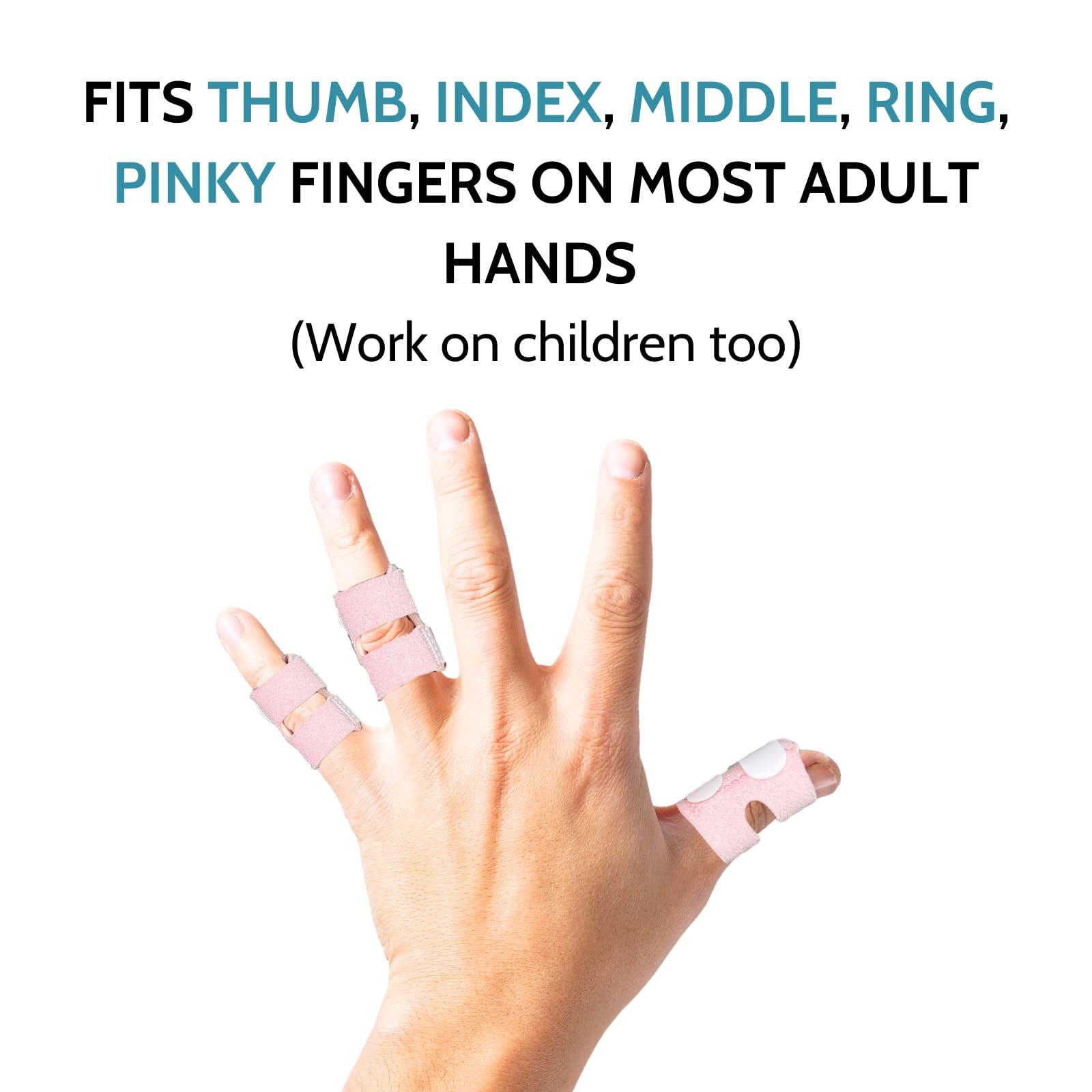 5 Pcs Thumb Finger Splint,Trigger Splints,Finger Small, Pink