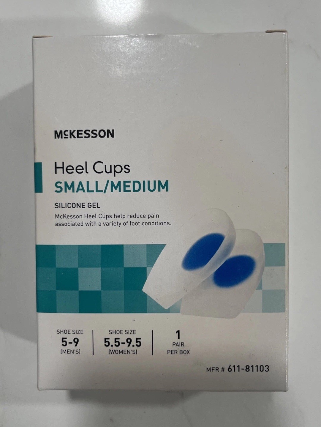 McKesson Clear Heel Cup Small Medium Non-Closure for the Foot 611-81103
