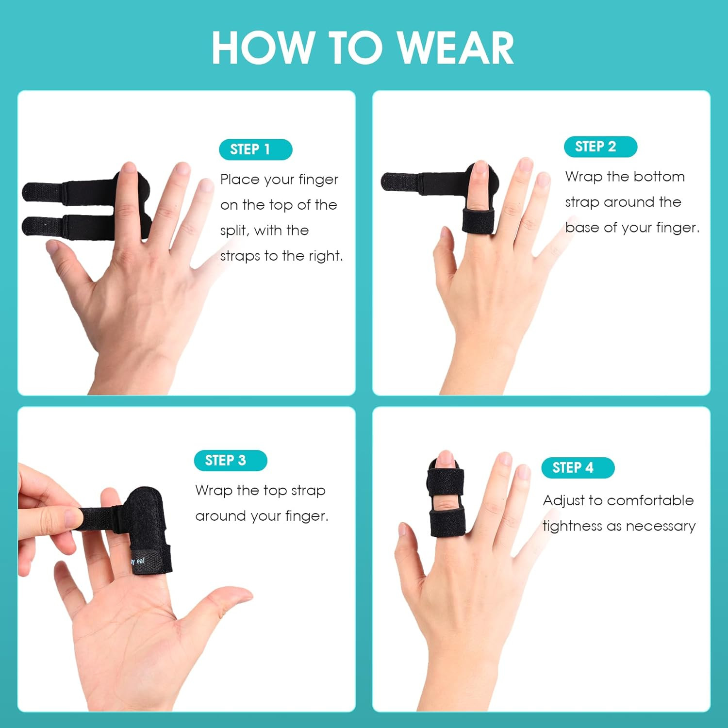 Finger Splint (2 Pack), Universal Finger Straightener, Finger Brace for Arthriti