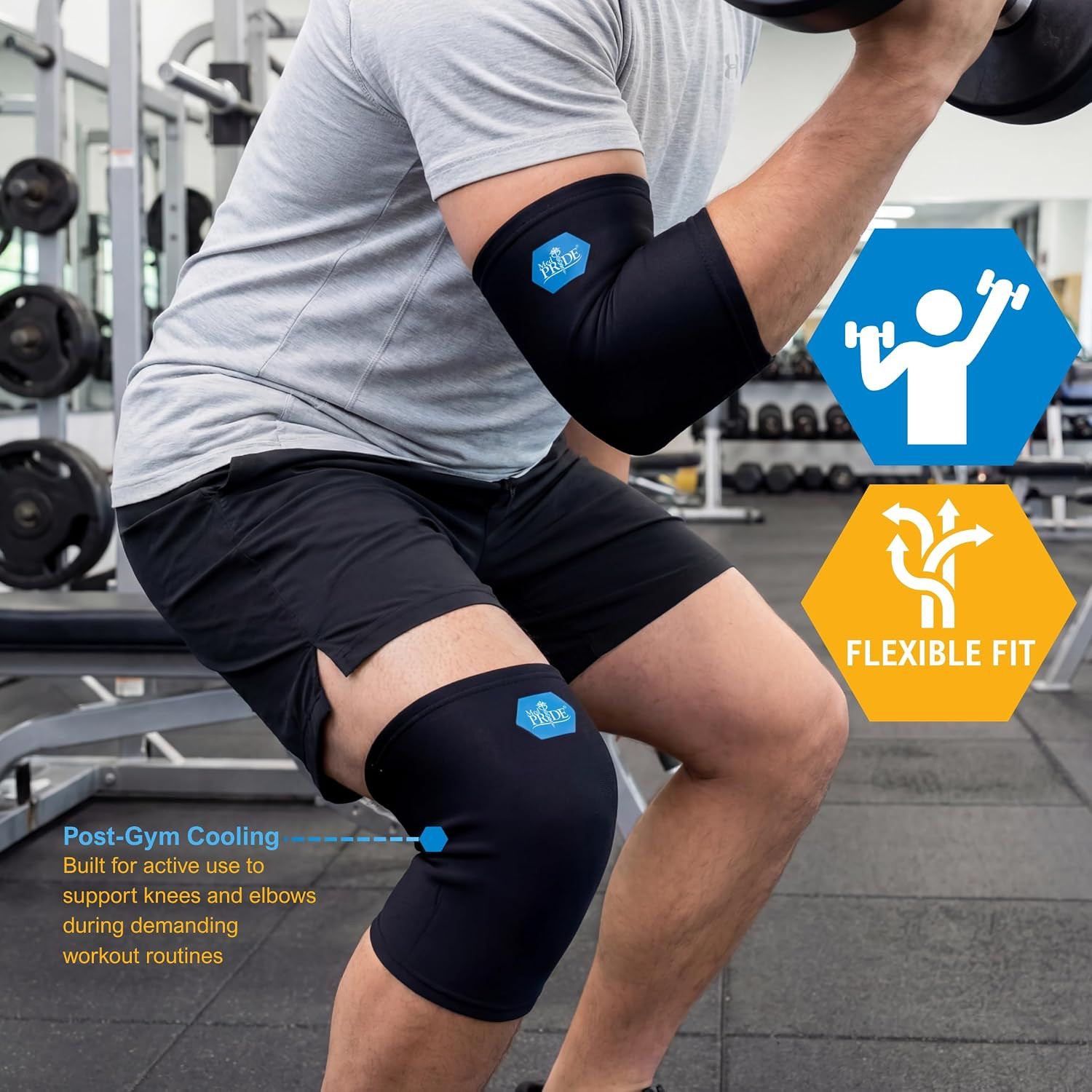 Gel Compression Sleeve for Elbow, Knee, Arm, Reusable Hot & Cold Therapy