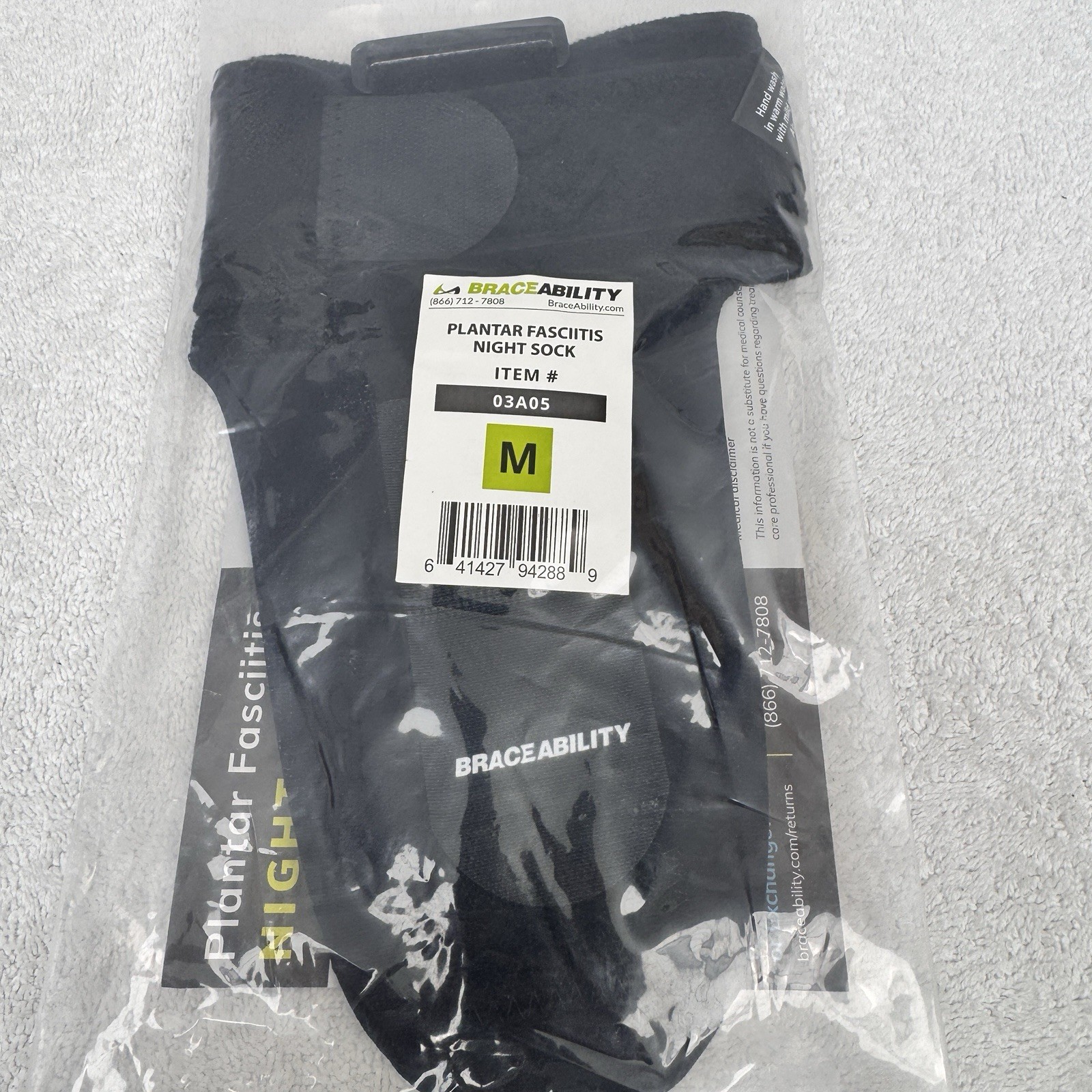 Braceability Plantar Fasciitis Night Sock Stretching Boot Tendonitis Foot Medium
