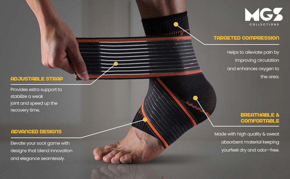 *NEW* MGS ADJUSTABLE COMPRESSION FOOT SLEEVE ~ COMPRESSION ~ RECOVERY ~ MEDIUM