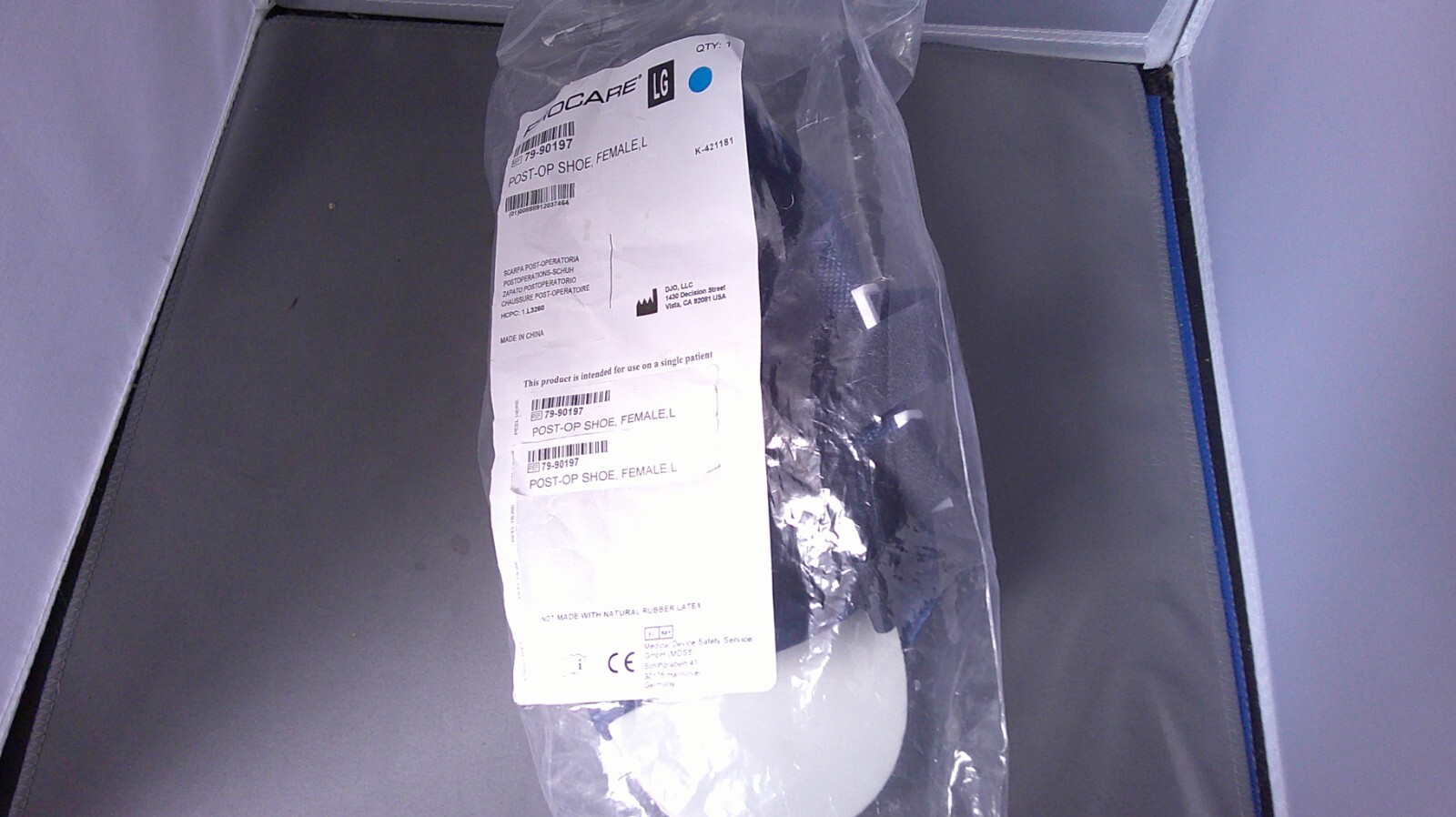 ProCare Post-Op Shoe Large Female Blue – 79-90197