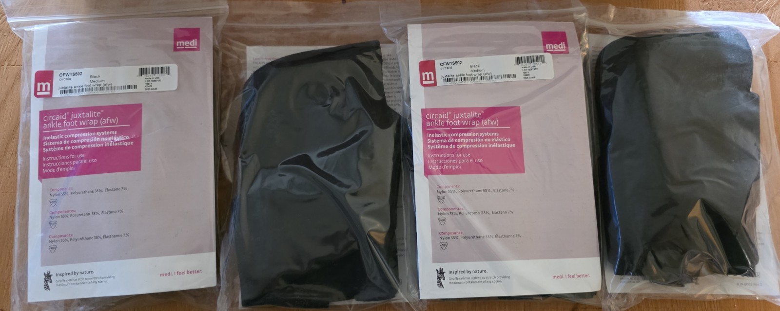 Lot Of 4 Medi Circaid Customizable Interlocking Ankle-Foot Wrap CFW1S502 ~ New