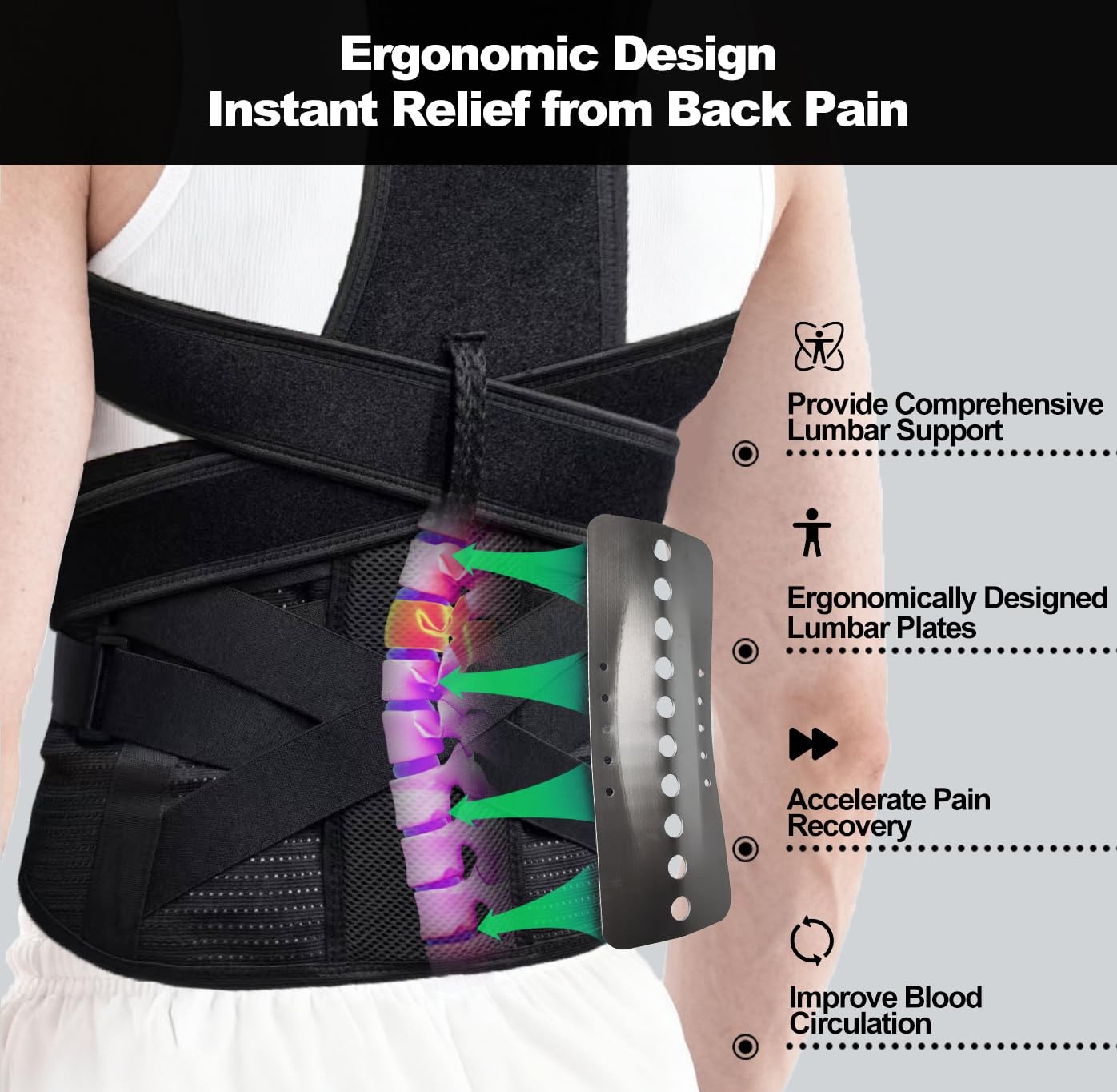Upgraded Back Brace Posture Corrector for and Men – Adjustable Back Brace wit…