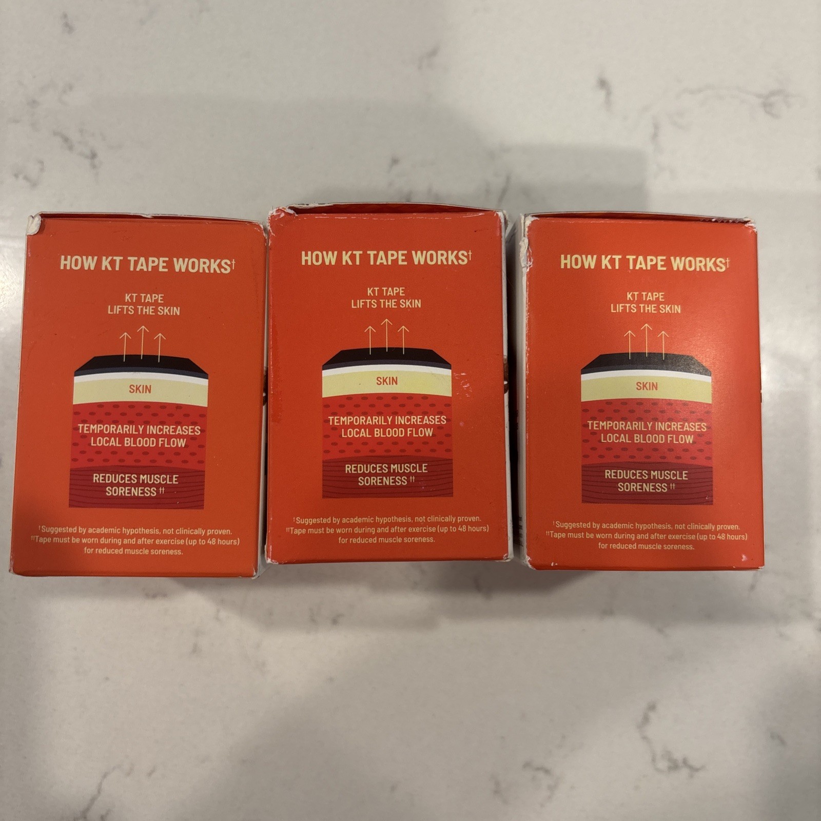 3 KT TAPE Original Elastic Kinesiology Therapeutic Tape 56 Pre Cut Strips
