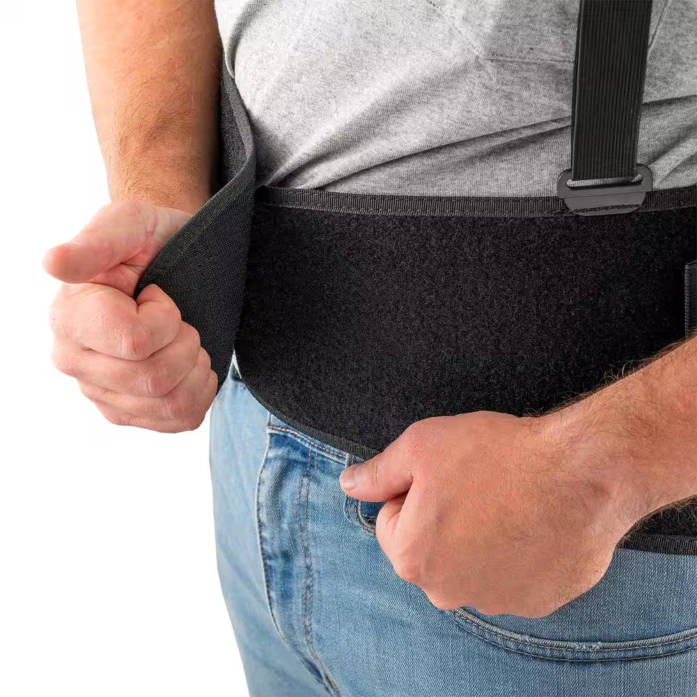 Black Work Back Brace Support Belt Extra Large