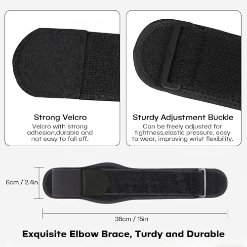 Double Wrap Elbow Brace for Men and Women, Elbow Support Arm Strap for