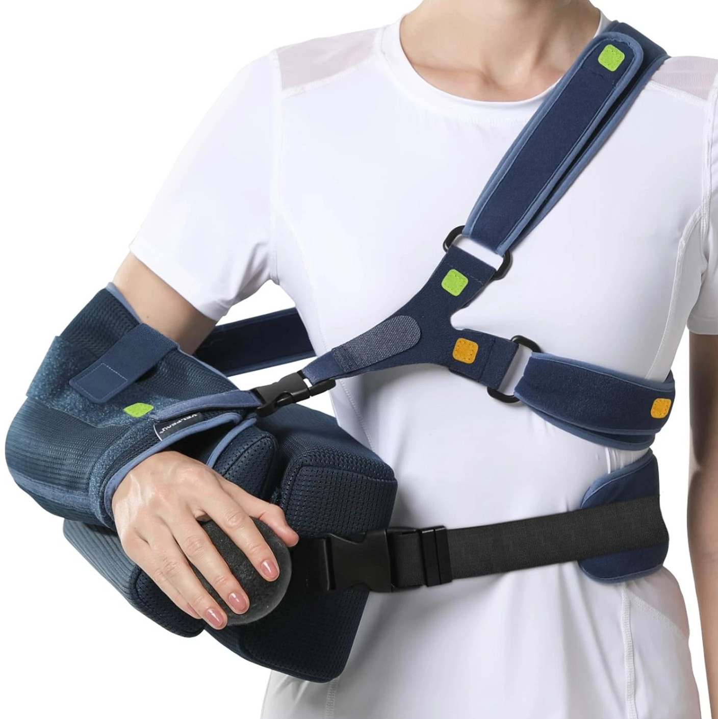Large Velpeau Shoulder Abduction Sling Removable Pillow Left or Right L Bust﹥41″