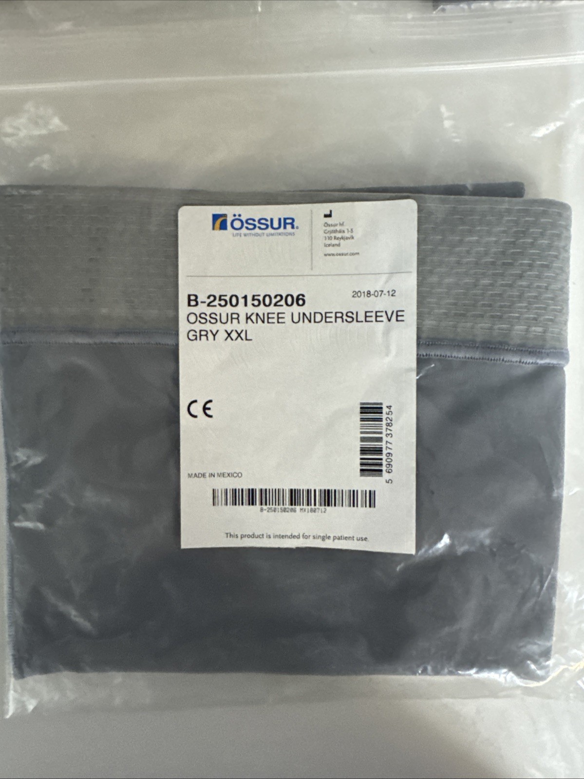 Össur Knee Brace Undersleeves (Lot of 5), Different Sizes