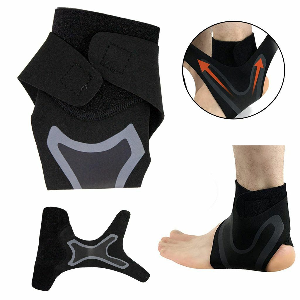 Copper Ankle Support Brace Compression Sleeve Foot Pain Relief Jogging Sprain HG
