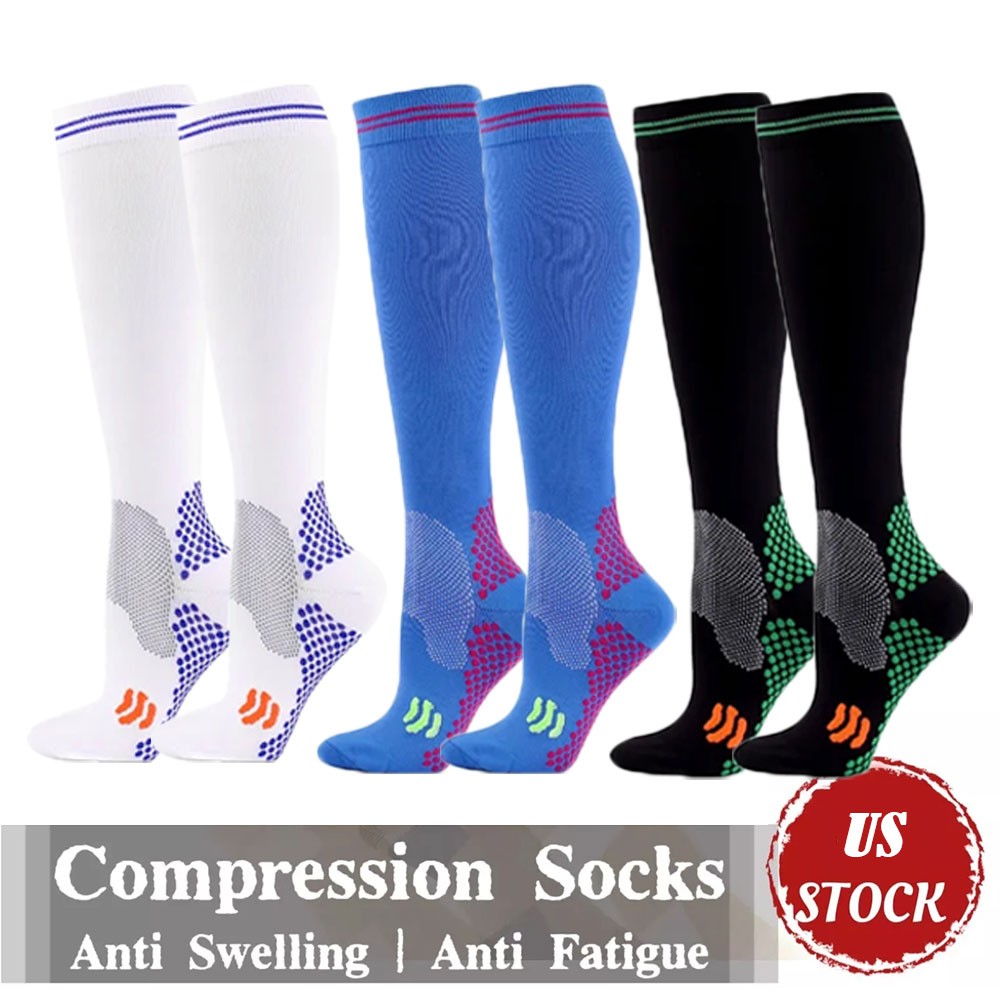 Multi-Sport Athletic Compression Socks for Baseball, Softball, Football and More