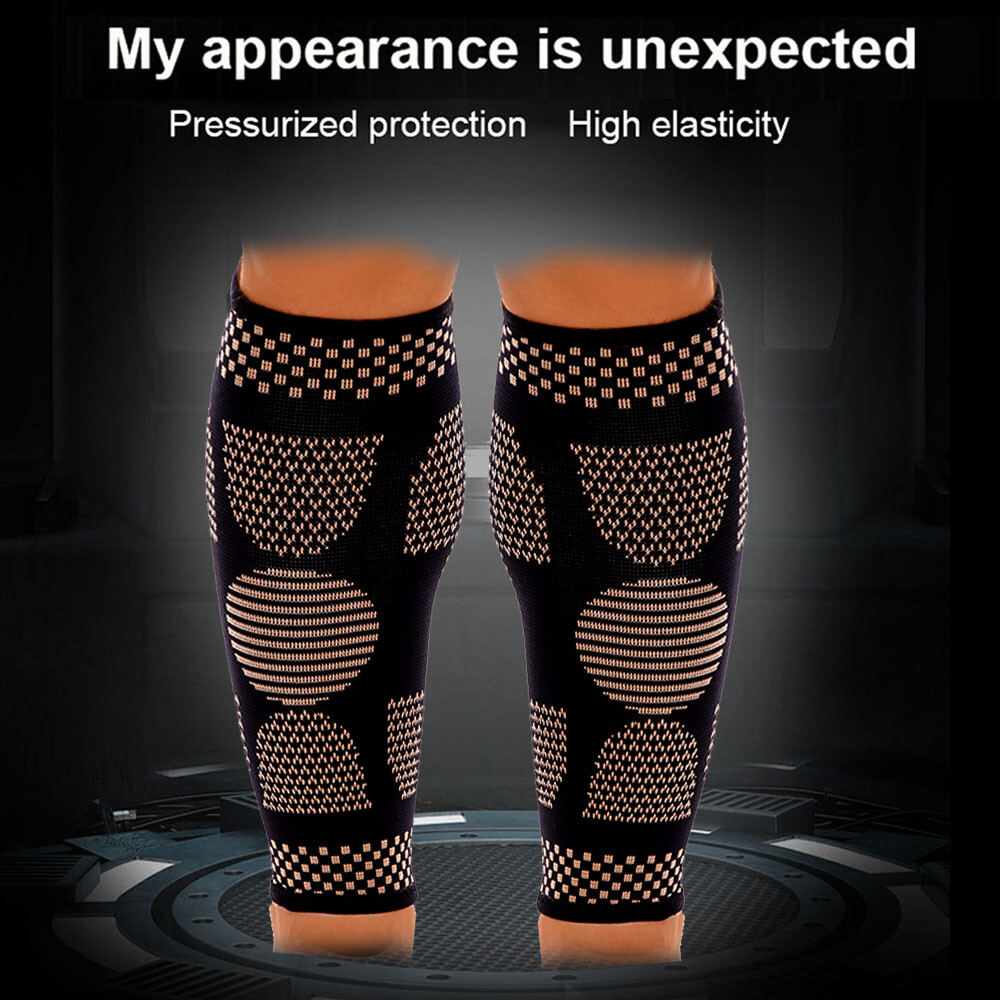 Copper Calf Compression Sleeve Leg Support for Tennis Varicose Veins Stockings