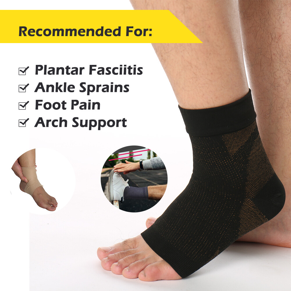 ANKLE Brace Support Circulatory compression Socks Plantar Fasciitis Mens womens