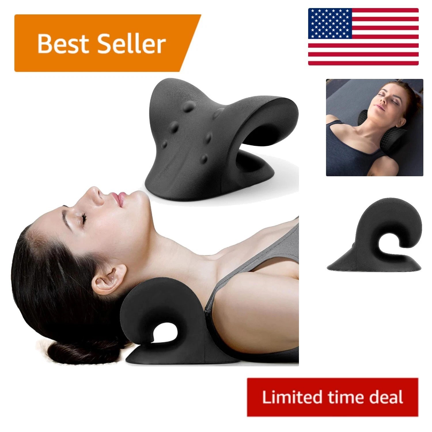 Ergonomic Neck and Shoulder Relaxer: TMJ & Cervical Spine Relief Device