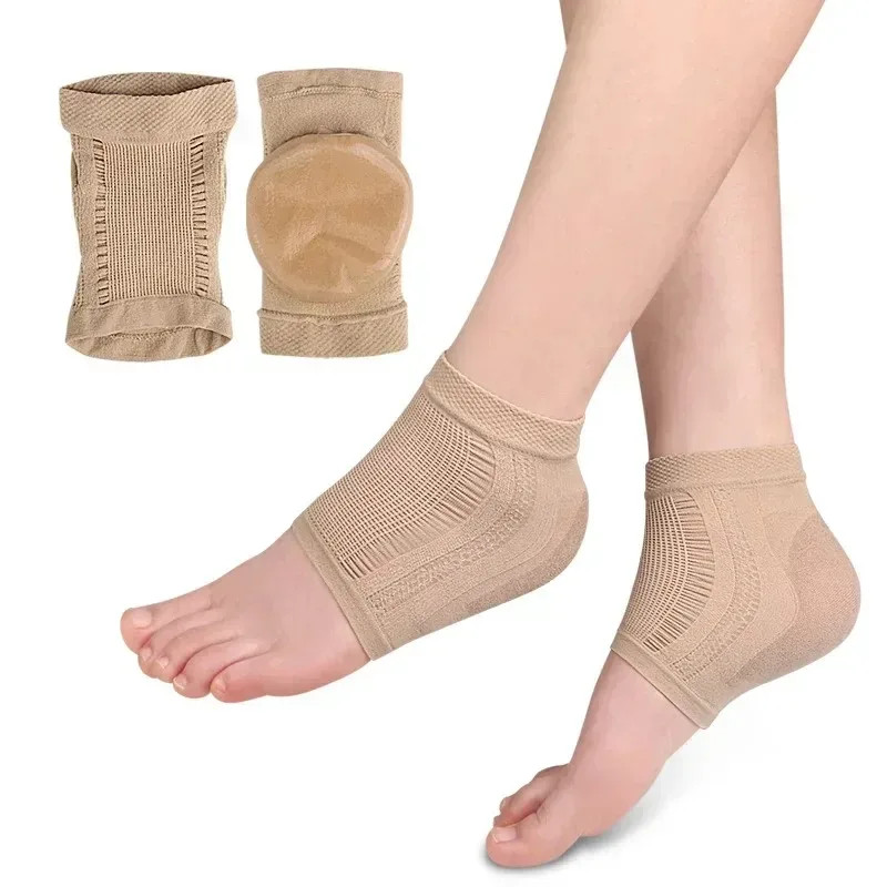 Mesh Silicone Heel Socks Foot Cover Moisturizing Cushioned Durable Anti-Dry Crac