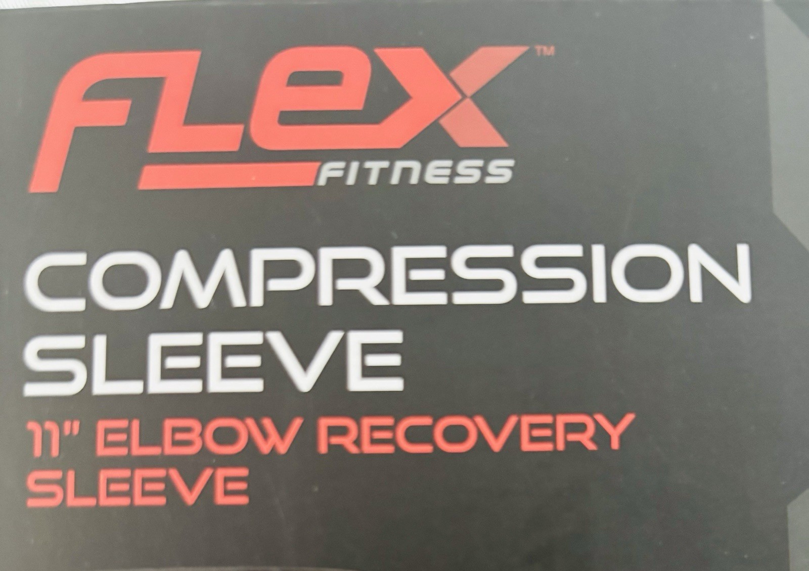 Flex Fitness 11″ Elbow Recovery Compression Sleeve L/XL Breathable Black Unisex