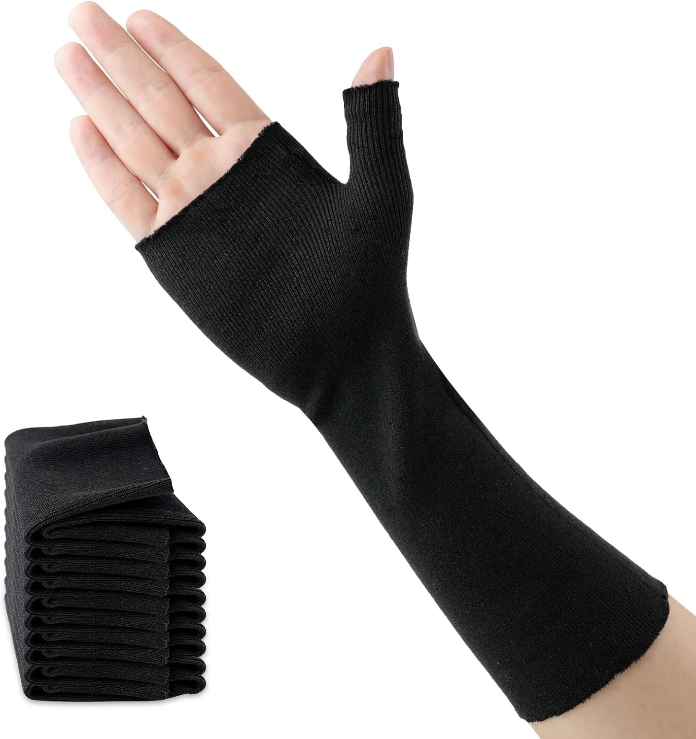 Velpeau Hand Socks for Splint (Pack of 10), Elastic Cotton Stockinette Tubing fo
