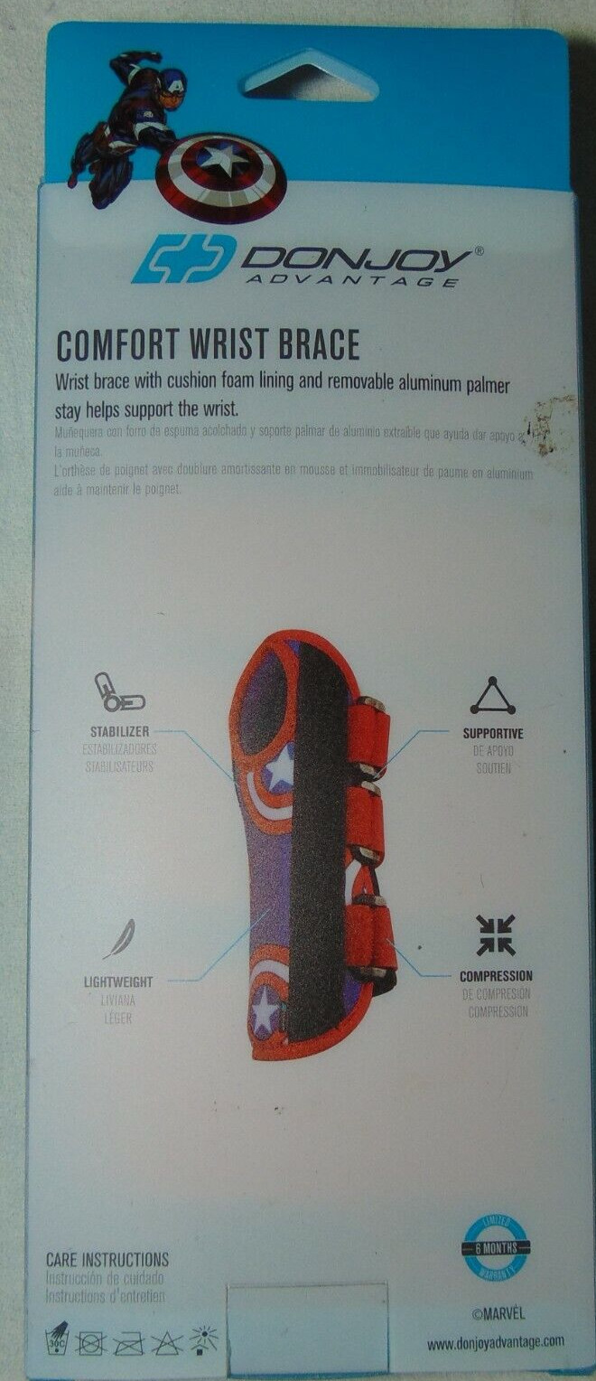 YOUTH WRIST BRACE DONJOY COMFORT ADVANTAGE Right hand MARVEL AVENGERS SPRAINS