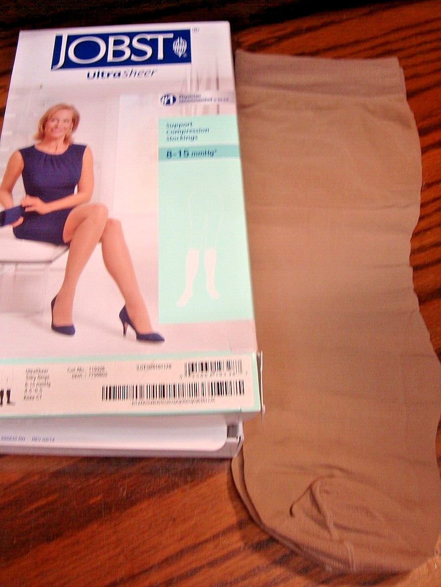 Jobst 119608 Ultrasheer Knee CT Petite Stockings 15-20mmHg-Suntan-Small READ 896
