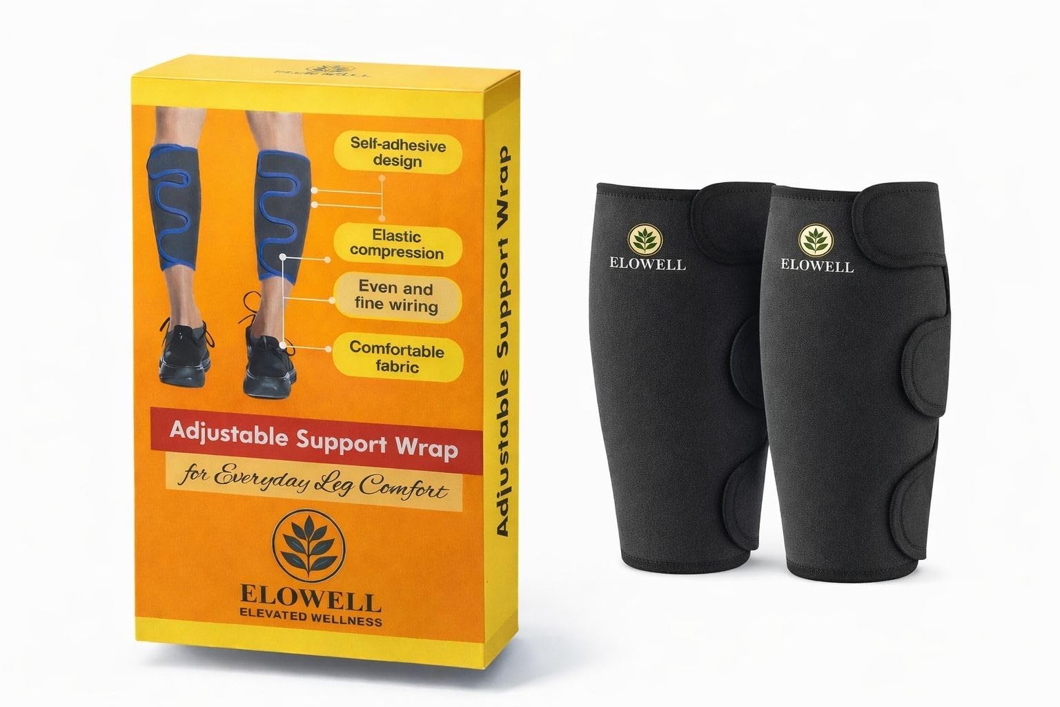 Calf Compression Sleeve – Neoprene Support wrap for shin splints, Calf Pain R…