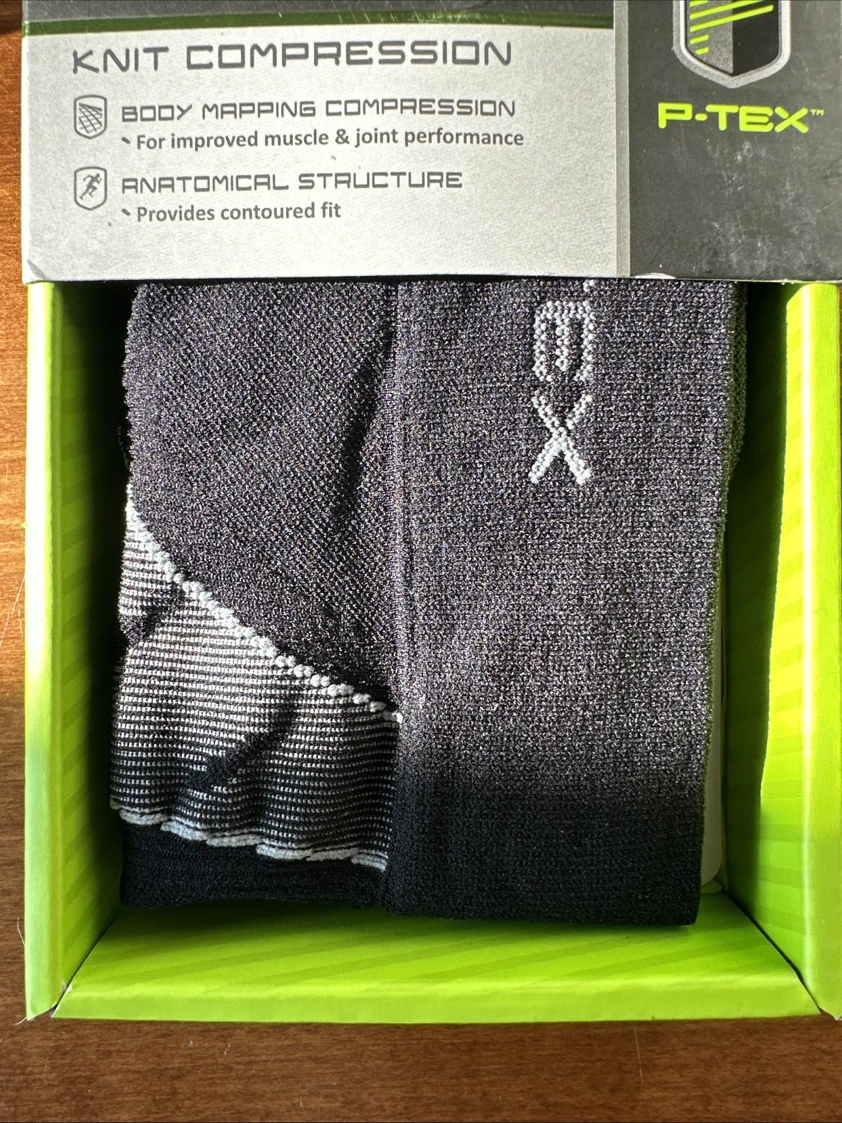 P-TEX PRO KNIT ANATOMICAL COMPRESSION KNEE SLEEVE *P-TEXK500 *XL *BLACK *NWT