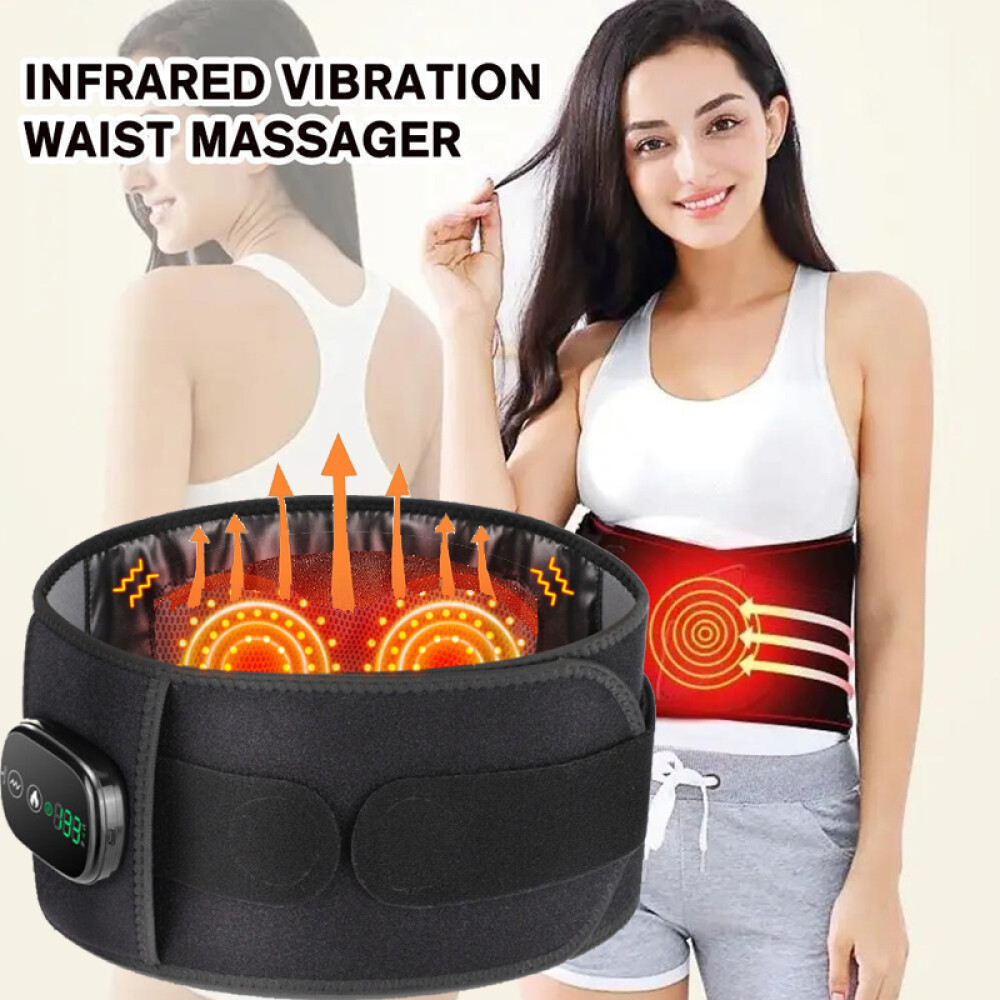 Red Light Therapy Belt & Waist Massager for Pain Relief,Infrared Light Vibration