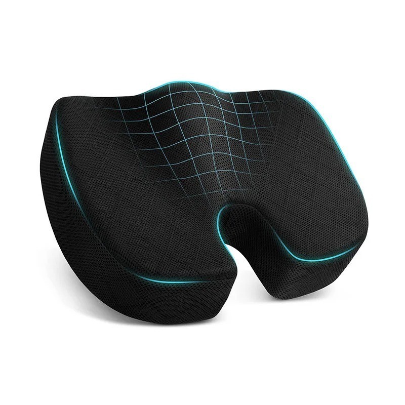 Orthopedic Memory Foam Seat Cushion Lumbar Back Support Pillow Pain Relief Car