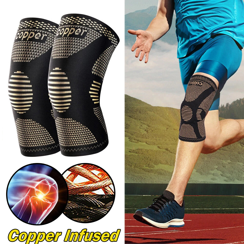 Knee Brace Compression Sleeve Support Joint Arthritis Patella Stabilizer Runner