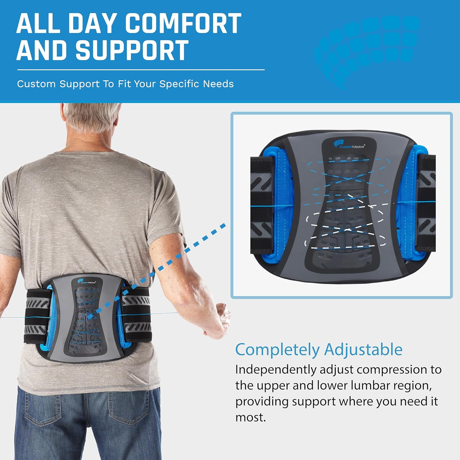 Nu-Form Adjustable Lower Back Brace for Pain Relief & Support
