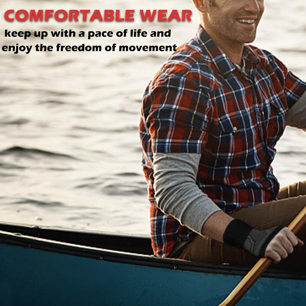 Compression Wrist Brace Support Strap Band Sports Gym Arthritis Carpal Tunnel US