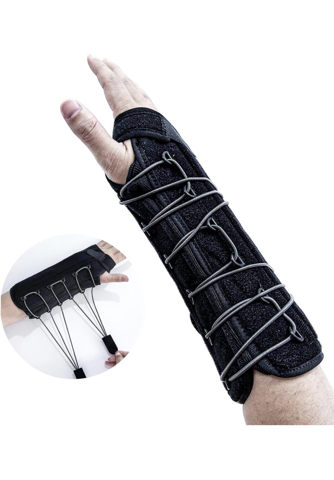 Kmtooon Wrist Support Brace with Thumb Spica Splint for Wrist ganglion cyst, M