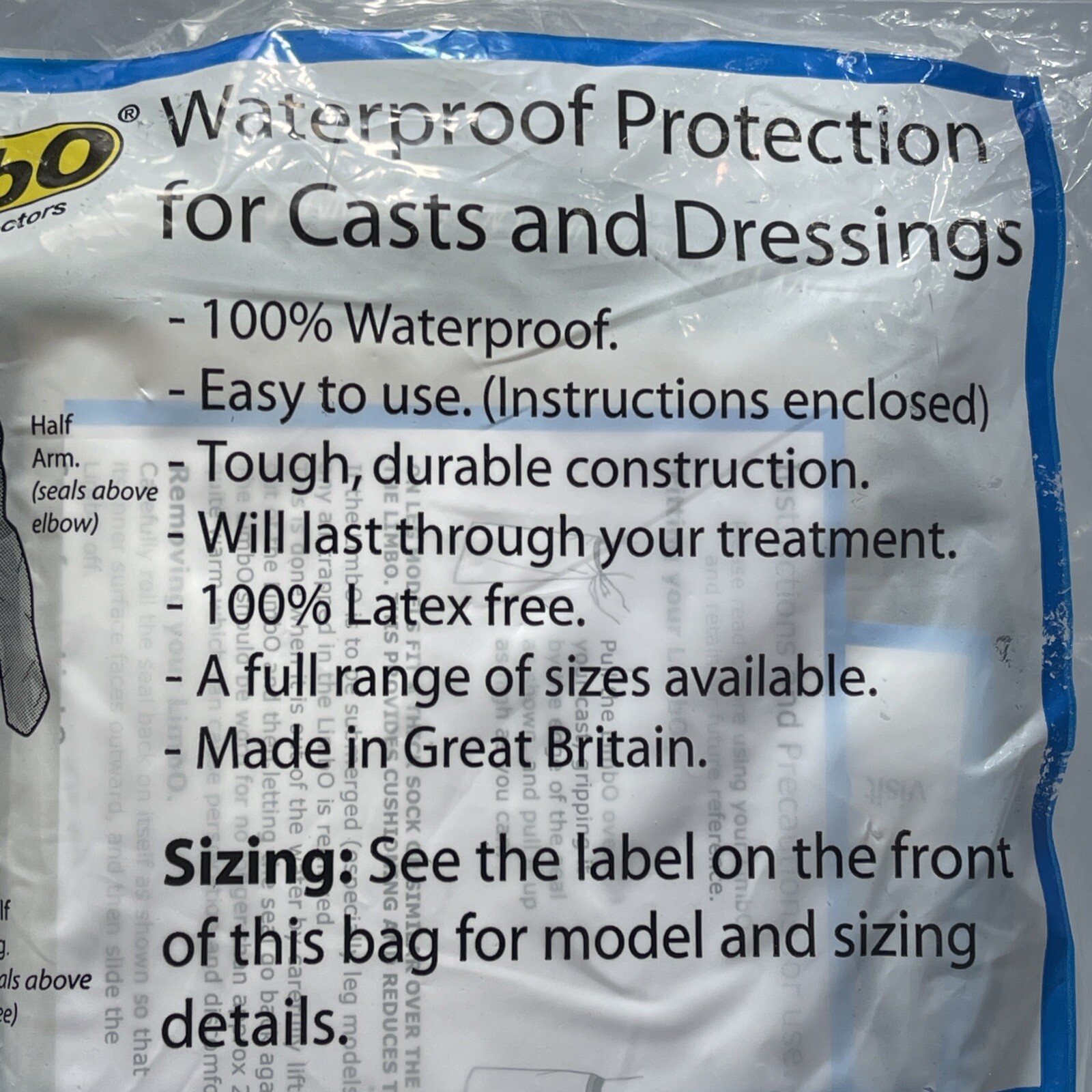 LimbO Waterproof Cast Protector MP180 Adult Half Leg Large Build -US SELLER