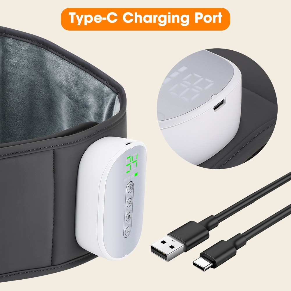 4-Level Heated Lumbar Massage and Decompression Belt for Lower Back Pain Relief