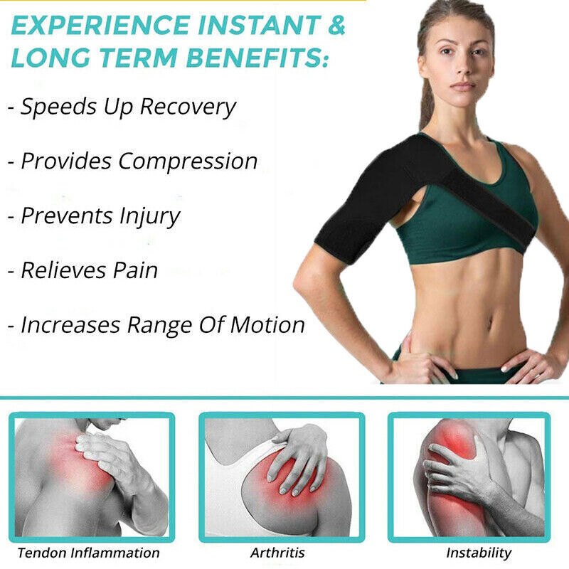 Shoulder Brace Support Compression Sleeve AC Torn Rotator Cuff Joint Pain Relief