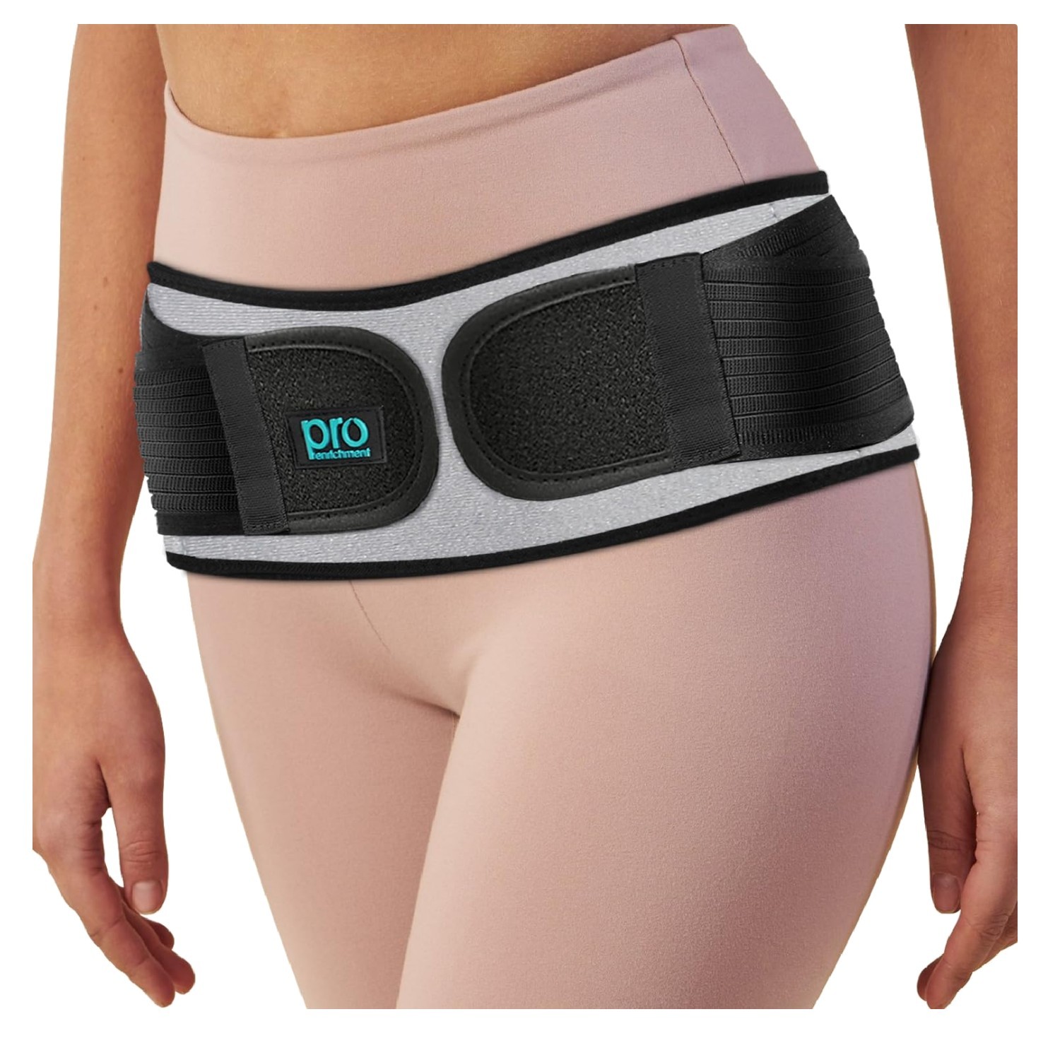 Men’s and Women’s Adjustable SI Belt XL for Hip Pain Relief – Travel Included