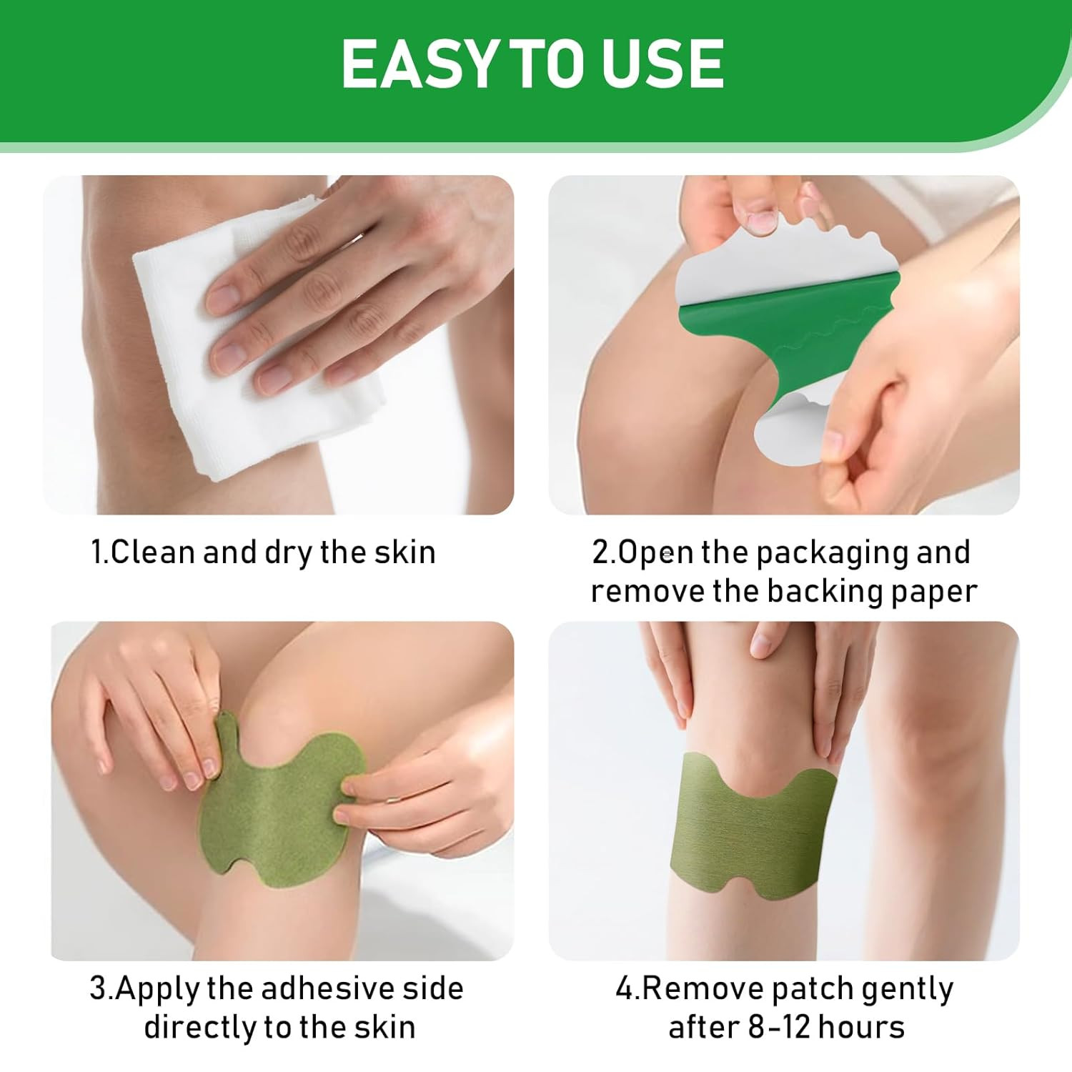 14 Pcs Knee Patches, Natural Knee Patch for Bone on Bone, for Back, Neck, Should