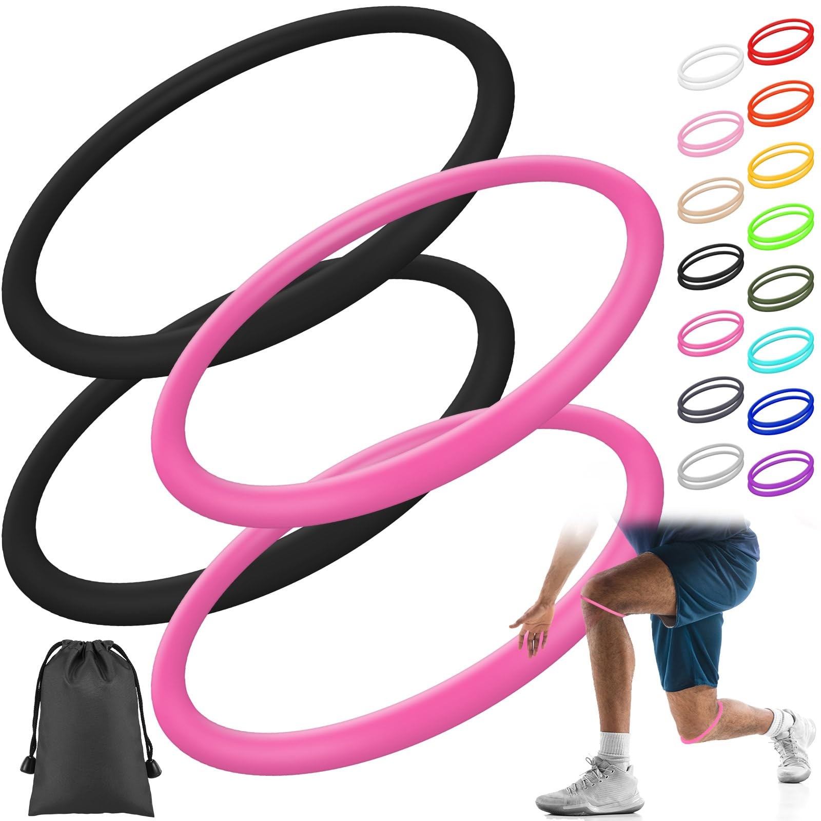 Knee Strap Patella Tendon Brace Support for Running Basketball Pain Relief M Bla