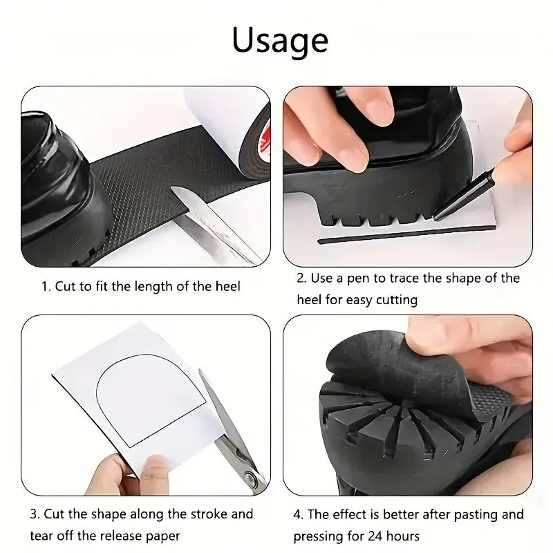 Thick Non-Slip Wear-Resistant Shoe Sole Sticker – Anti-Abrasion Heel for Quieter