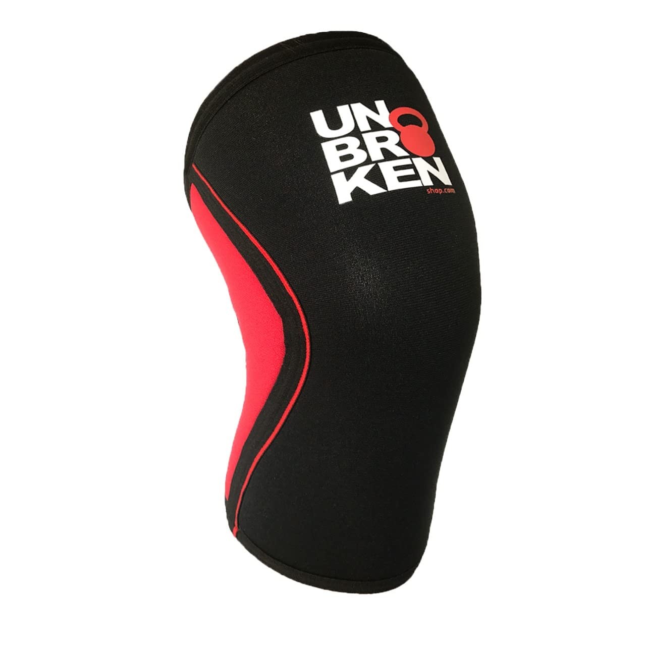 Unbrokenshop.com Reversible 7mm Knee Sleeve for Weightlifting, Medium, Black