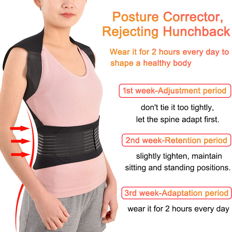 Magnetic Self Heating Belt Back Support Waist Brace Therapy Posture Corrector