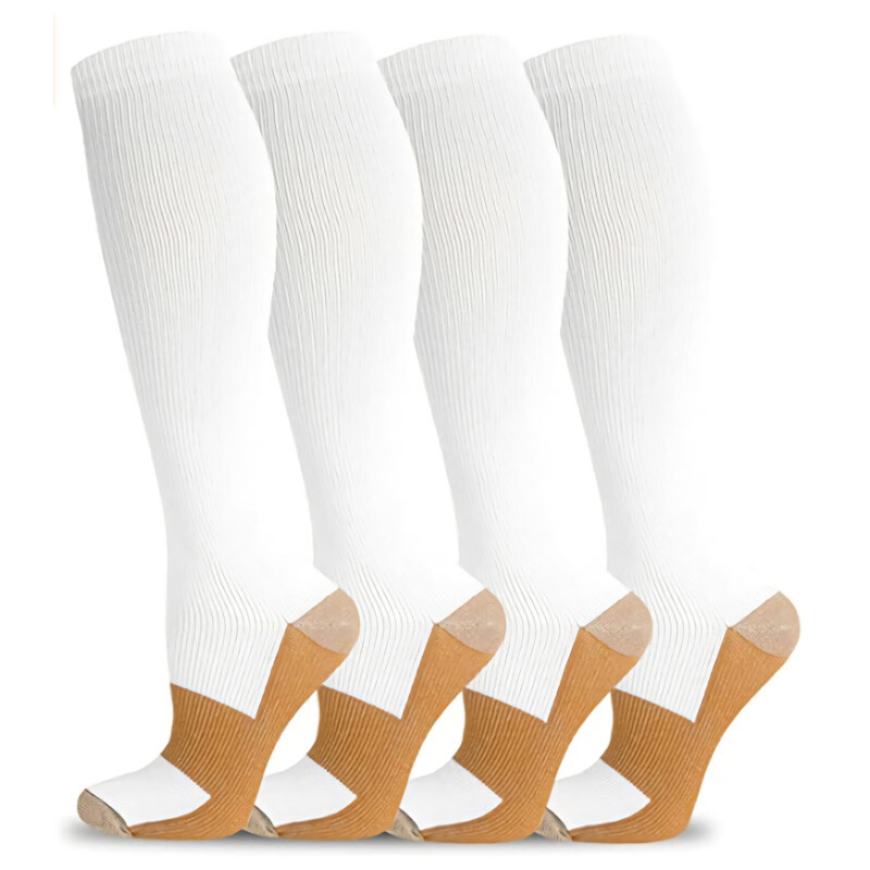 6 Pairs Knee High Compression Socks 20-30 mmHg Closed Toe Sox Surgical Stockings