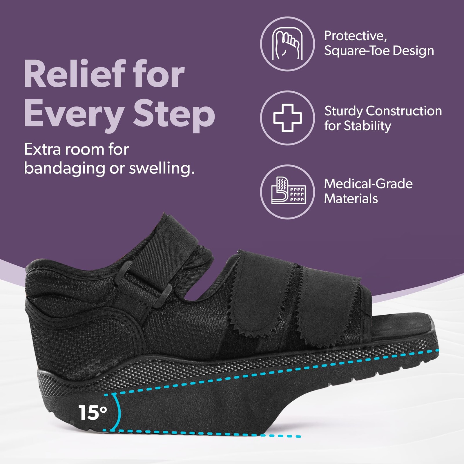Forefoot Off-Loading Healing Shoe – Non-Weight Bearing Medical Boot for Diabeti