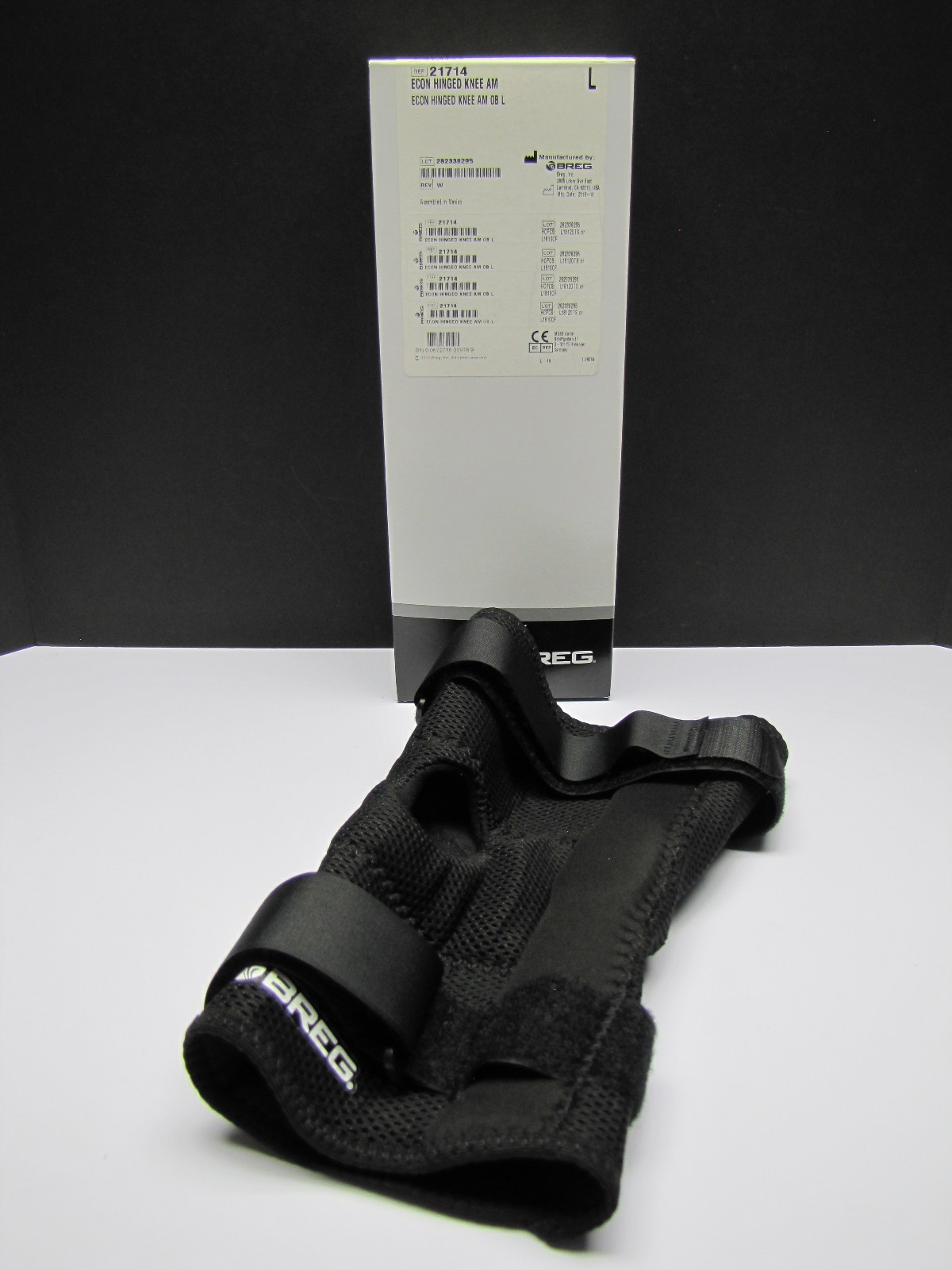 Breg Airmesh Economy Hinged Pull-On Knee Brace w Open Back – Large 21714