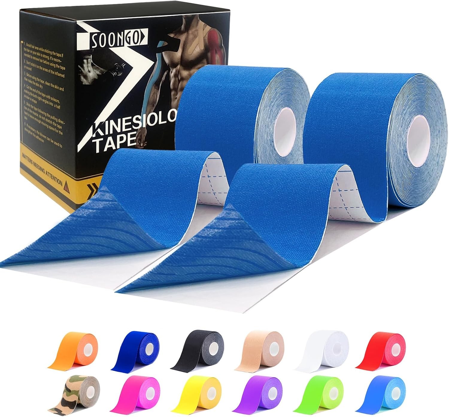 Kinesiology Tape Athletic Sports Muscle Injury Support Waterproof Elastic 2 Inch
