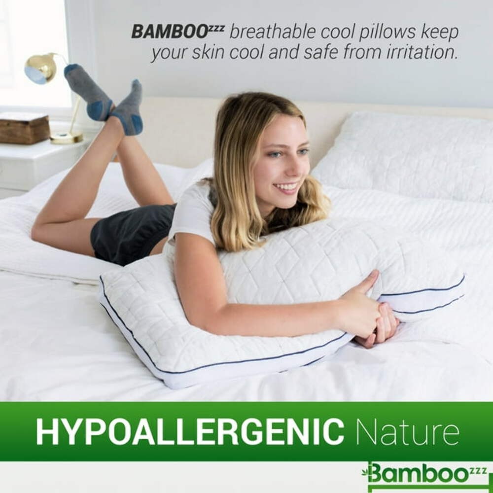 Bamboo Memory Foam Pillow CertiPUR-US Adjustable Cooling Hypoallergenic Washable