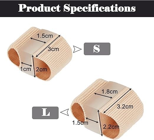 LUVINA Gel Toe Separators for Bunions & Hammer Toes – Breathable Fabric, 1L